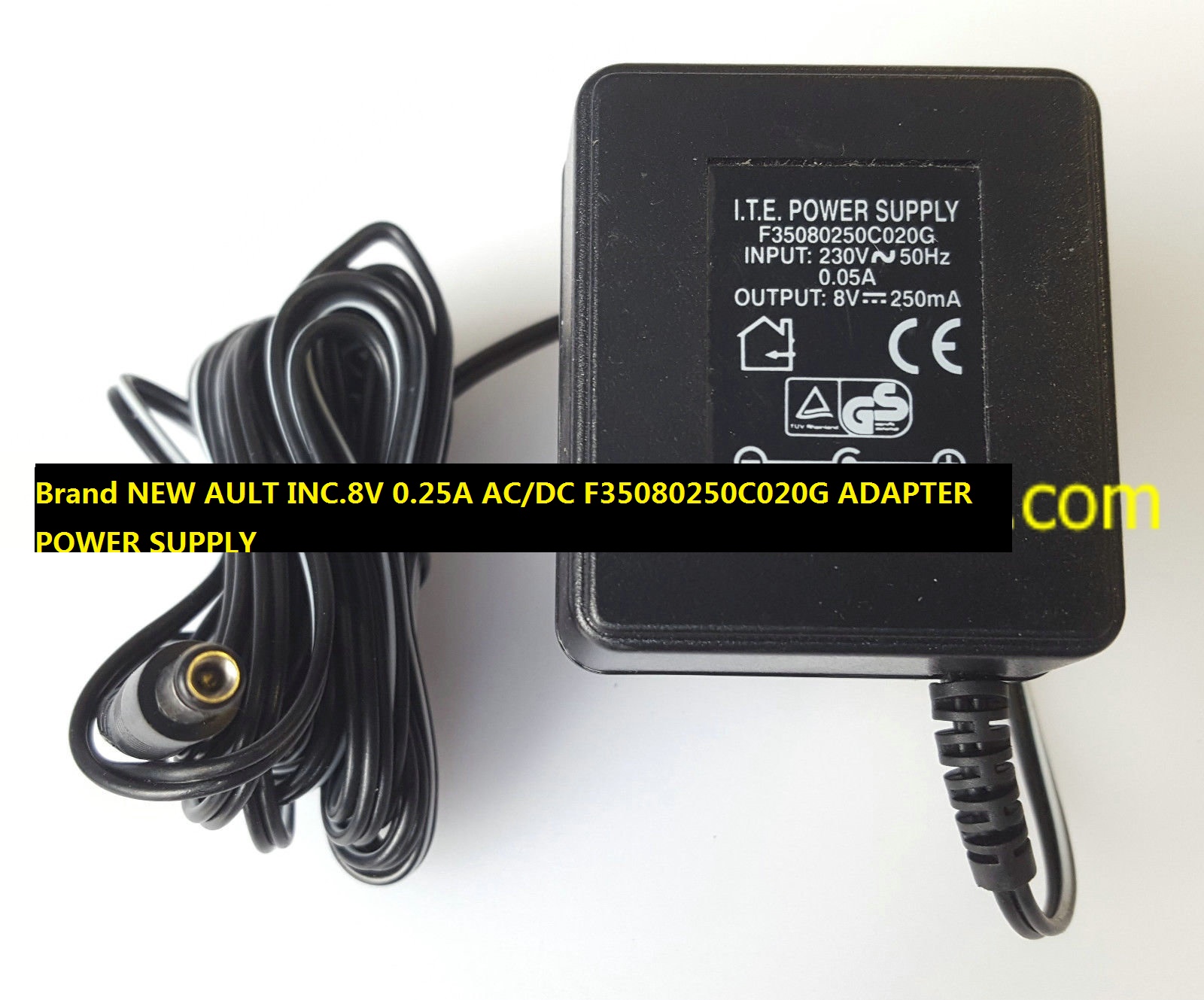 *100% Brand NEW* POWER SUPPLY AULT INC.8V 0.25A AC/DC F35080250C020G ADAPTER
